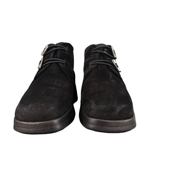 Aquatalia Shoe Women 7.5 Bootie Fashion Leather Chukka Square Toe Marvin K Black - Picture 3 of 14